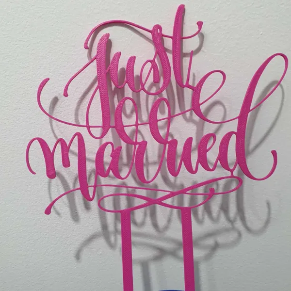 Figurine de mariage "Just Married" pour gâteau
