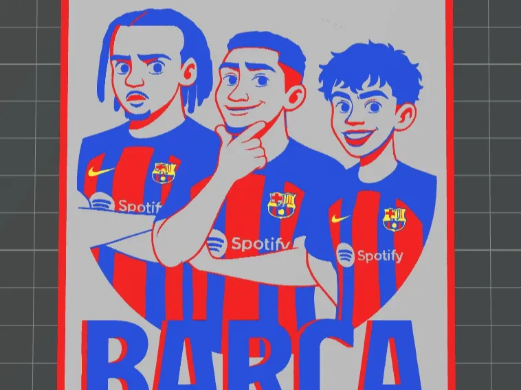 Kounde Raphinha Lamine Yamal Barcelona 4 color