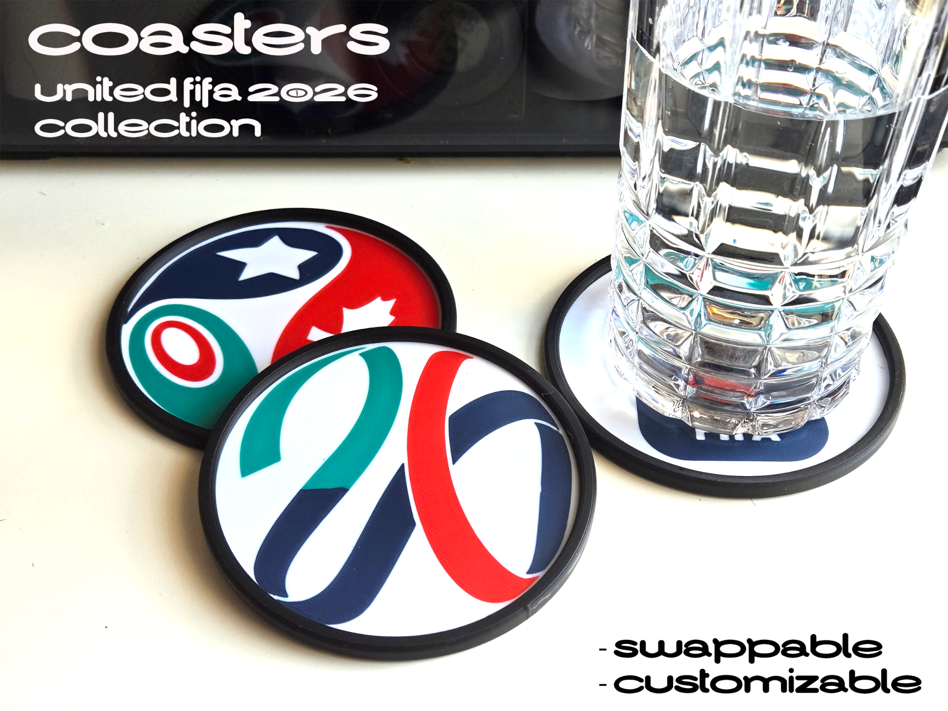 United FIFA 2026 Logo Coasters - SFModular Type A