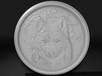 Wolf medallion