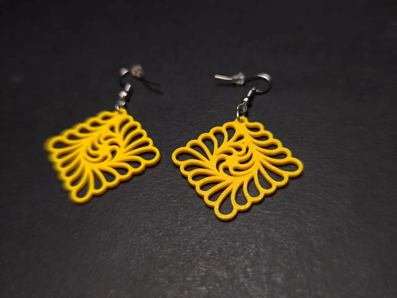 Radiant Diamond Earrings view 3