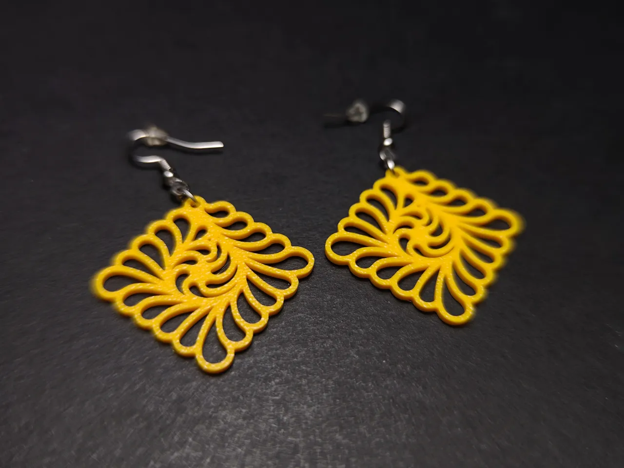 Radiant Diamond Earrings view 2