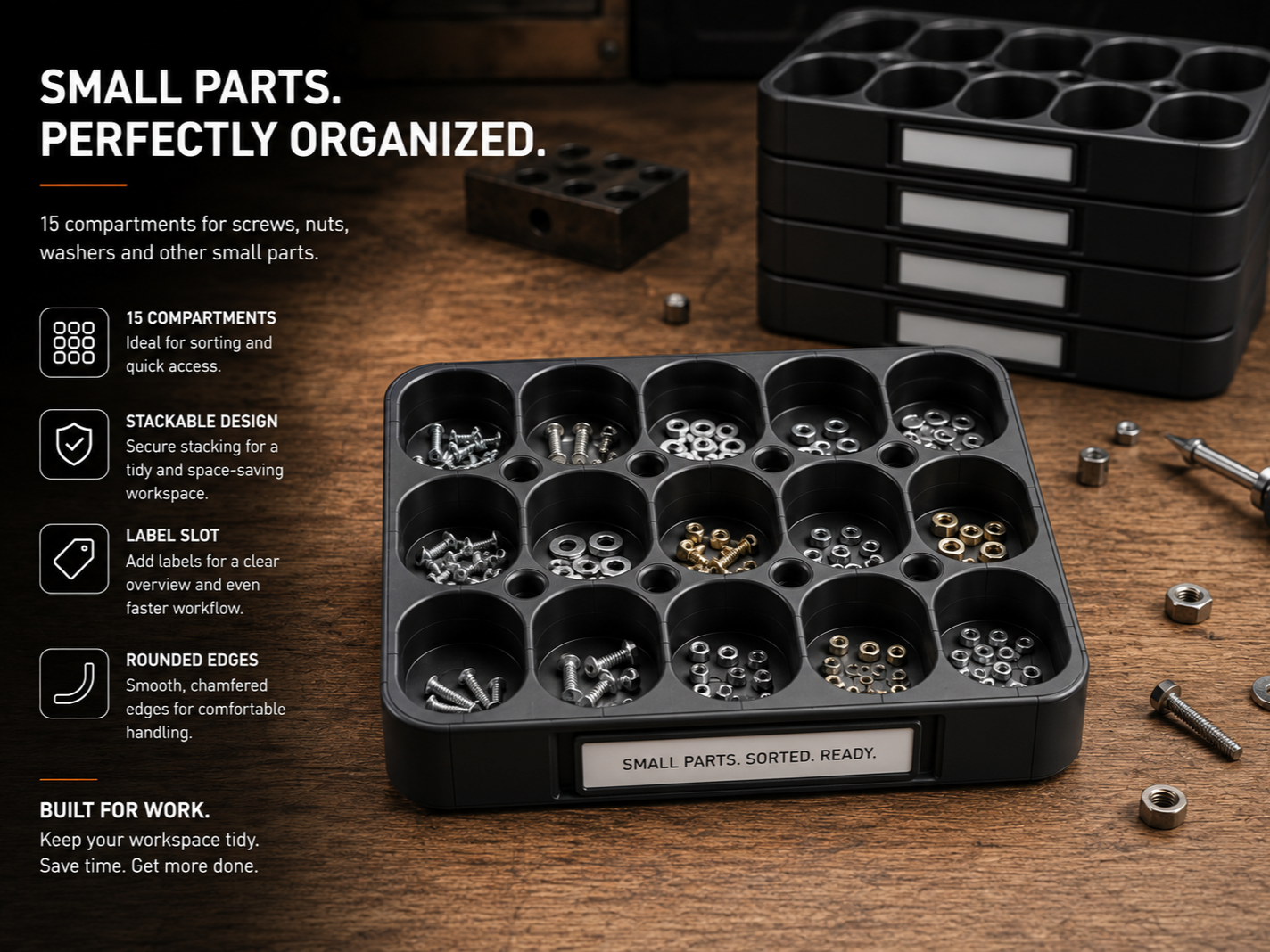 Universal Part Organizer Tray - Stackable