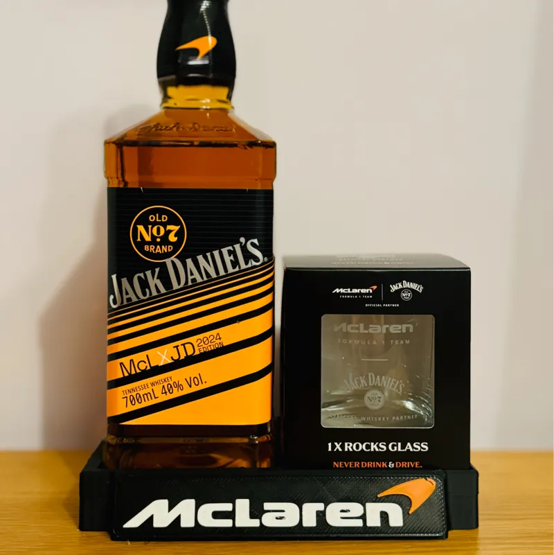 Jack Daniels X Mclaren F1 Whiskey Bottle Display
