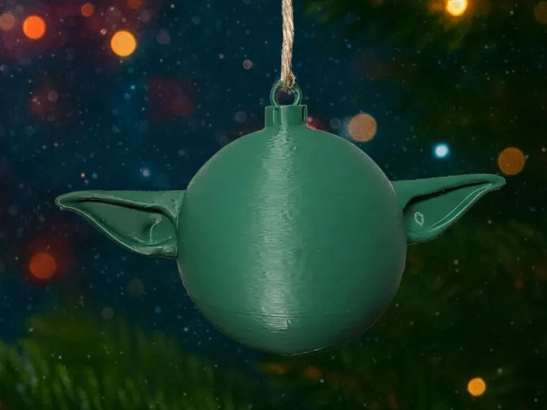 Yoda Christmas Bauble * No AMS - Free 3D Print Model - MakerWorld