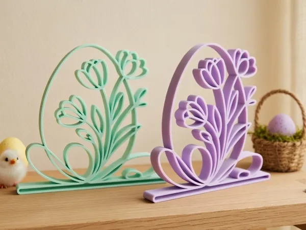 Œuf de Pâques floral ajouré