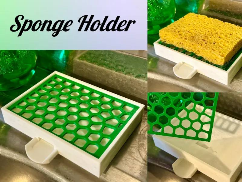 Voronoi Kitchen Sponge Holder - 2 versions