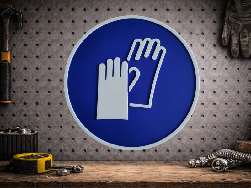Gebotsschild - Handschuhe 