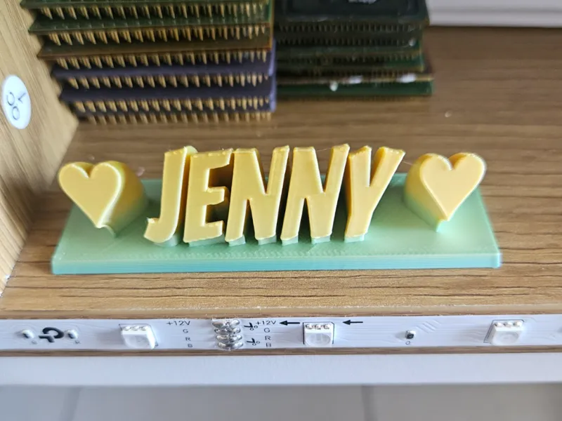 Jenny sweeping name with base