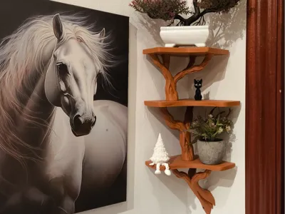 Tree Branch Shaped Floating Shelf