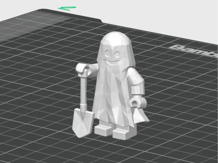 Spooky low polygon ghost