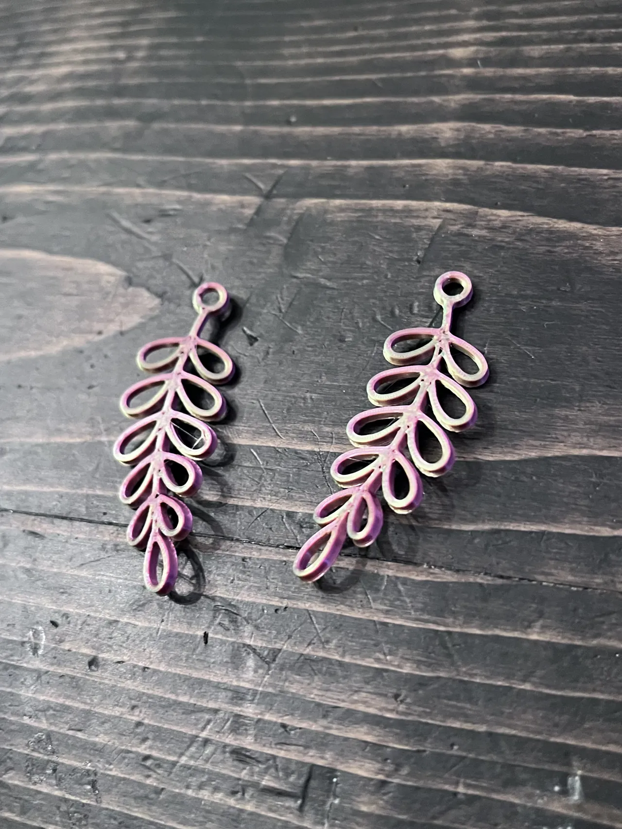 Fern Cascade Earrings – Lightweight Quick Print view 3