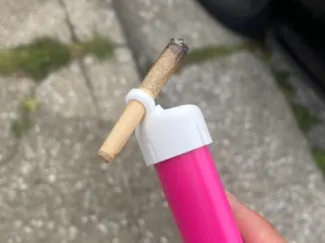 lighter keychain/ Joint roach clip on lighter