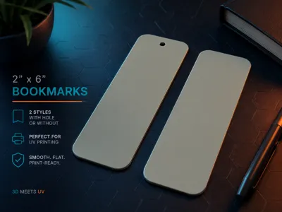 Blank 2x6 Bookmarks (51mm x 152mm)