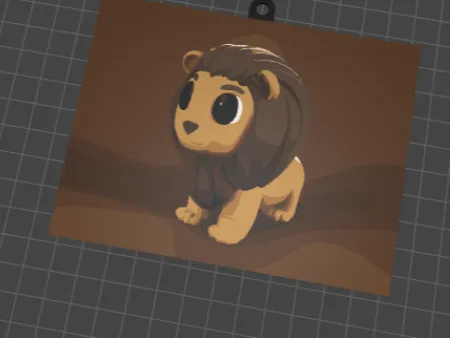 cute lion keychain