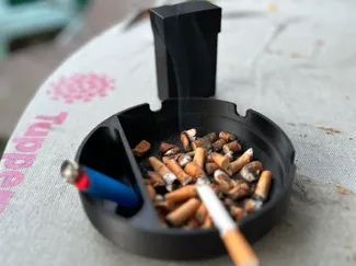 Cendrier 150mm avec rangement briquet 