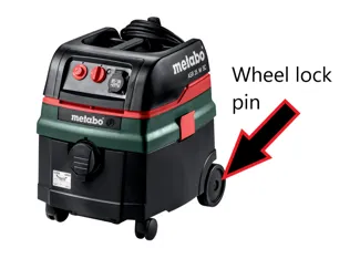 Metabo Dust Extractor wheel lock pin