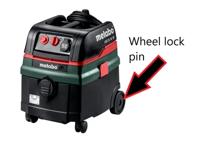 Metabo Dust Extractor wheel lock pin