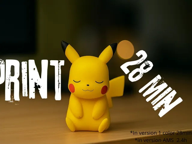 Little Pikachu Pokemon- 28 min print - New No AMS