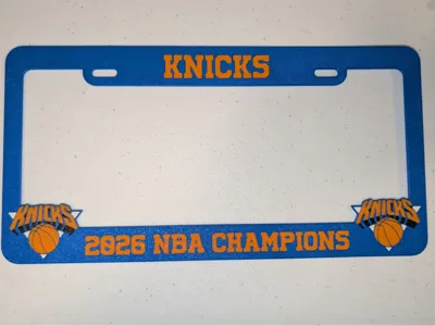 NY Knicks 2026 NBA Champions License Plate Frame