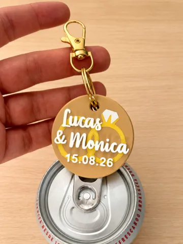 Llavero: Abre latas Llavero de Boda Personalizado Alianzas — vista de referencia 2