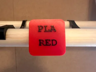 Filament ID / Name plate for 21mm dowel