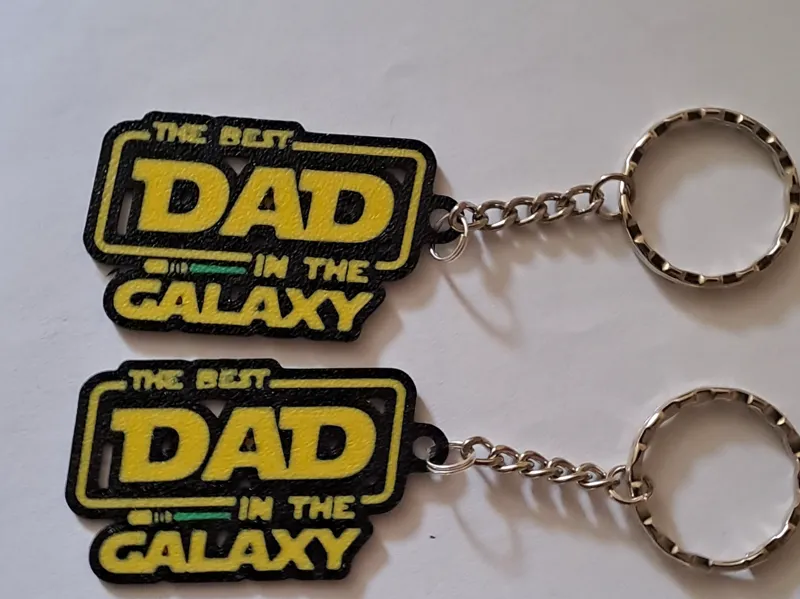 Best Dad in the Galaxy Keychain