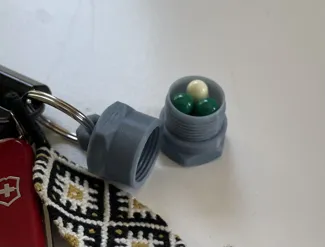 Parametric Keychain Container/Pill Bottle