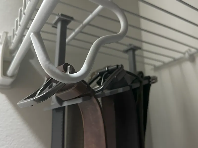Belt hanger for Home Depot ClosetMaid Wire Shelf