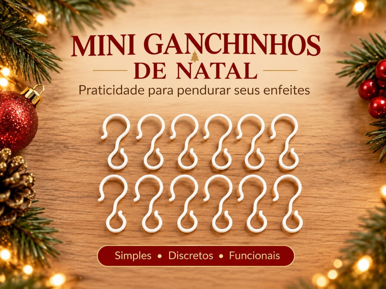Mini ganchinhos de Natal - 1