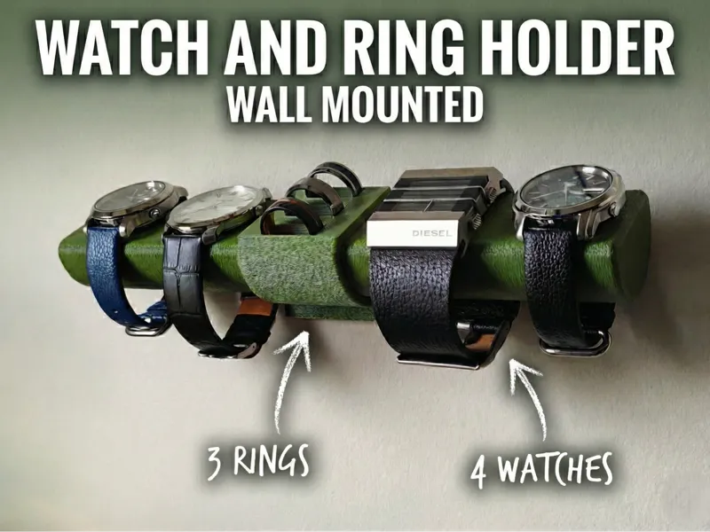 Watch & Ring Holder Wall Mounted (No Wall Damage)