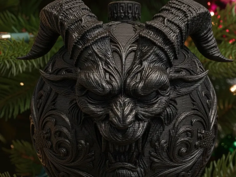 Special Design Scary Krampus Demon Christmas Ornament Decorative Figurine Collectible Gift