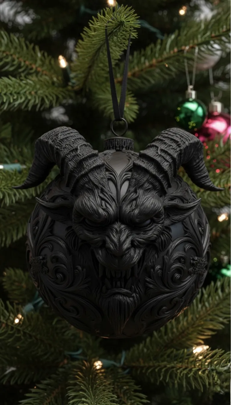 Special Design Scary Krampus Demon Christmas Ornament Decorative Figurine Collectible Gift