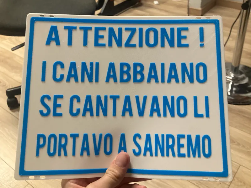 Cartello attenti al cane originale