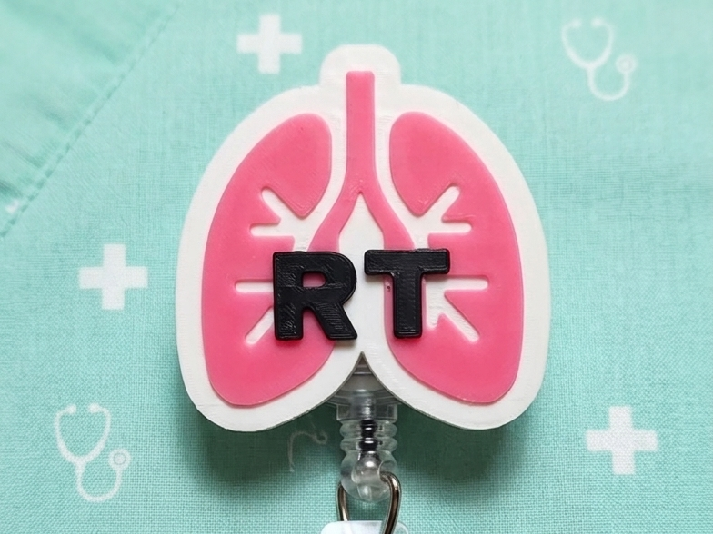 Respiratory Therapist Lung Badge Reel