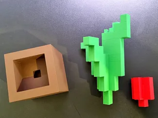 Minecraft Flower Red Tulip Pot (no glue)