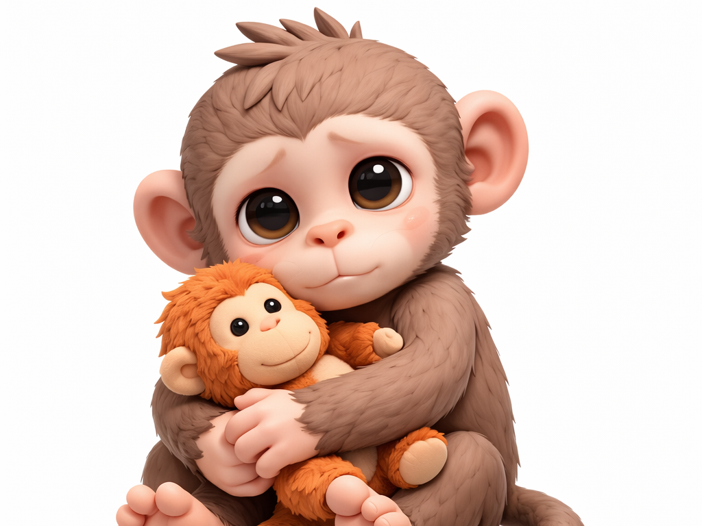 Punch Monkey Japanese Macaque Love keychain