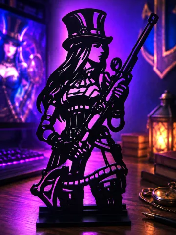 Modelo para impresión 3D: League of Legends - Caitlyn Desk Decoration — vista de referencia 2
