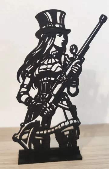 Modelo para impresión 3D: League of Legends - Caitlyn Desk Decoration — vista de referencia 3