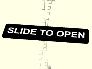 Slide to open sign