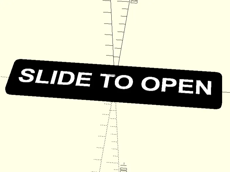 Slide to open sign