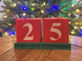 Days Until Christmas Countdown Cubes no AMS needed