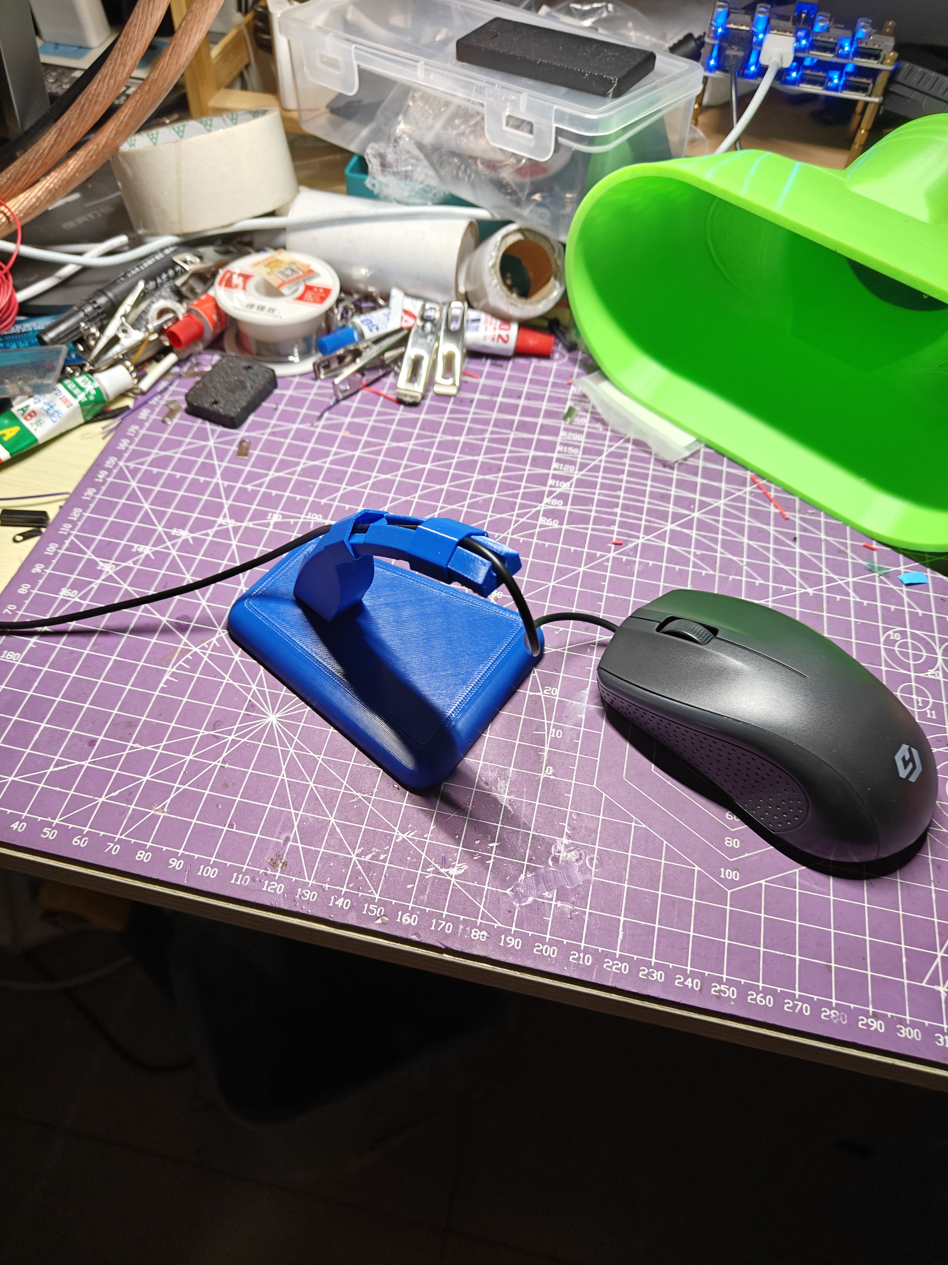 Miniatura 1 do modelo 3D 鼠标导线支架（活动导向）