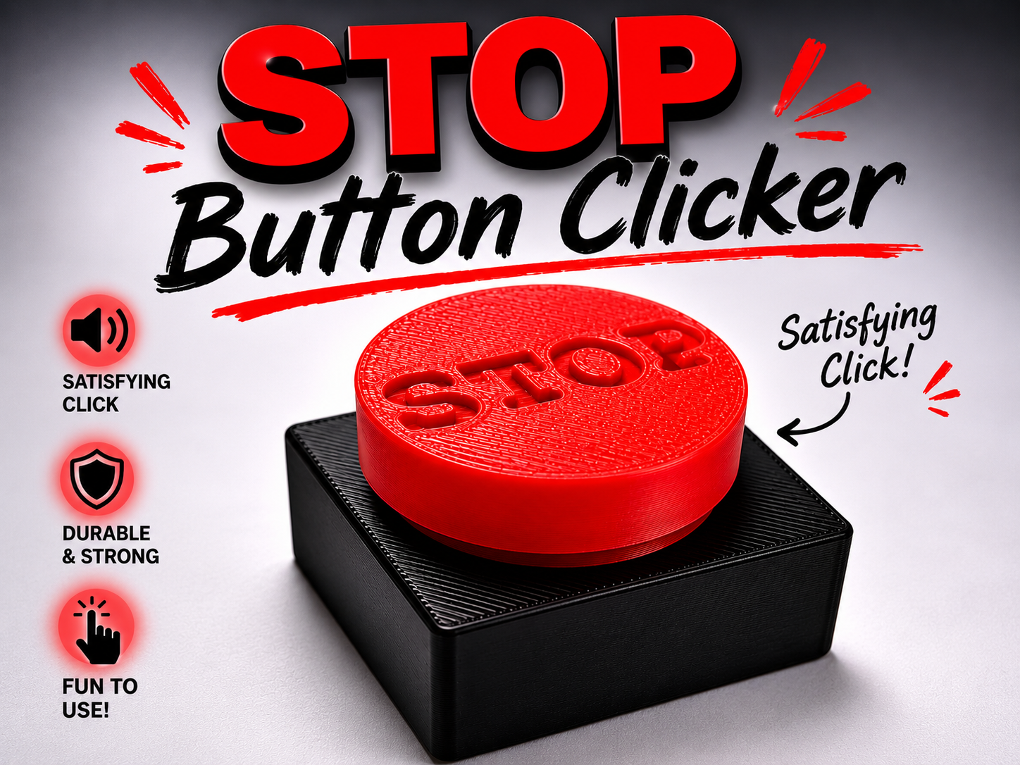 Big STOP Button Fidget Clicker