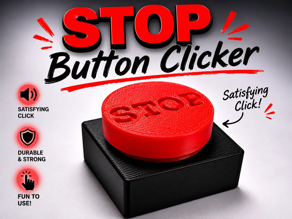 Big STOP Button Fidget Clicker - Free 3D Print Model - MakerWorld