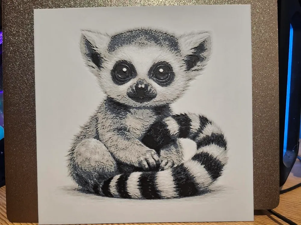 Cute baby ring tail lemur - hueforge