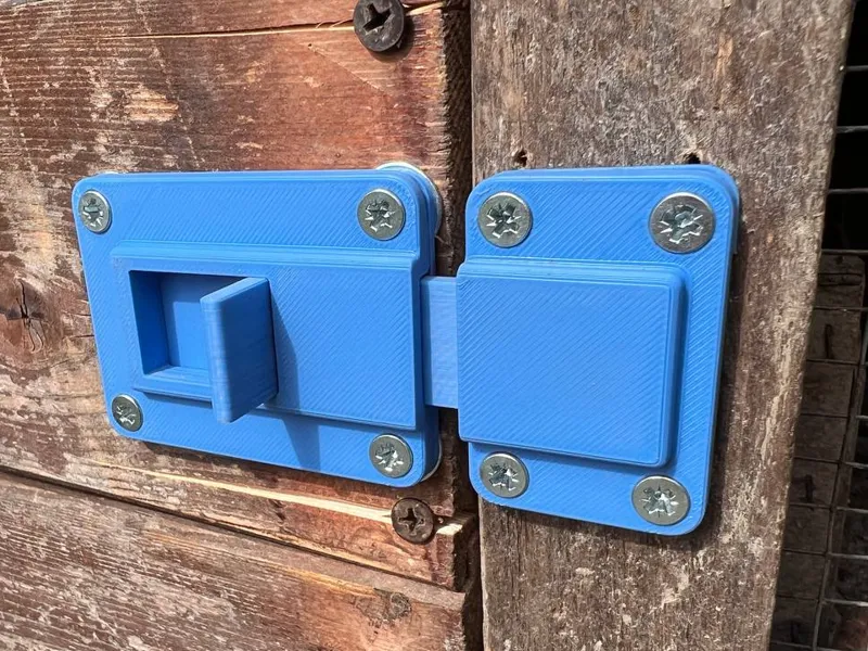 Sliding latch for gate or doors