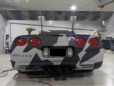 Dual element racing wing