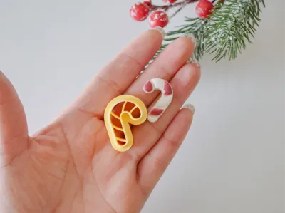 Candy Cane Polymer Clay Cutter