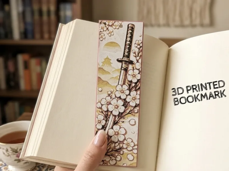 3D Printed Samurai Sakura Bookmark – NO AMS